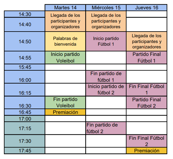 CRONOGRAMA CAMPEONATO 1